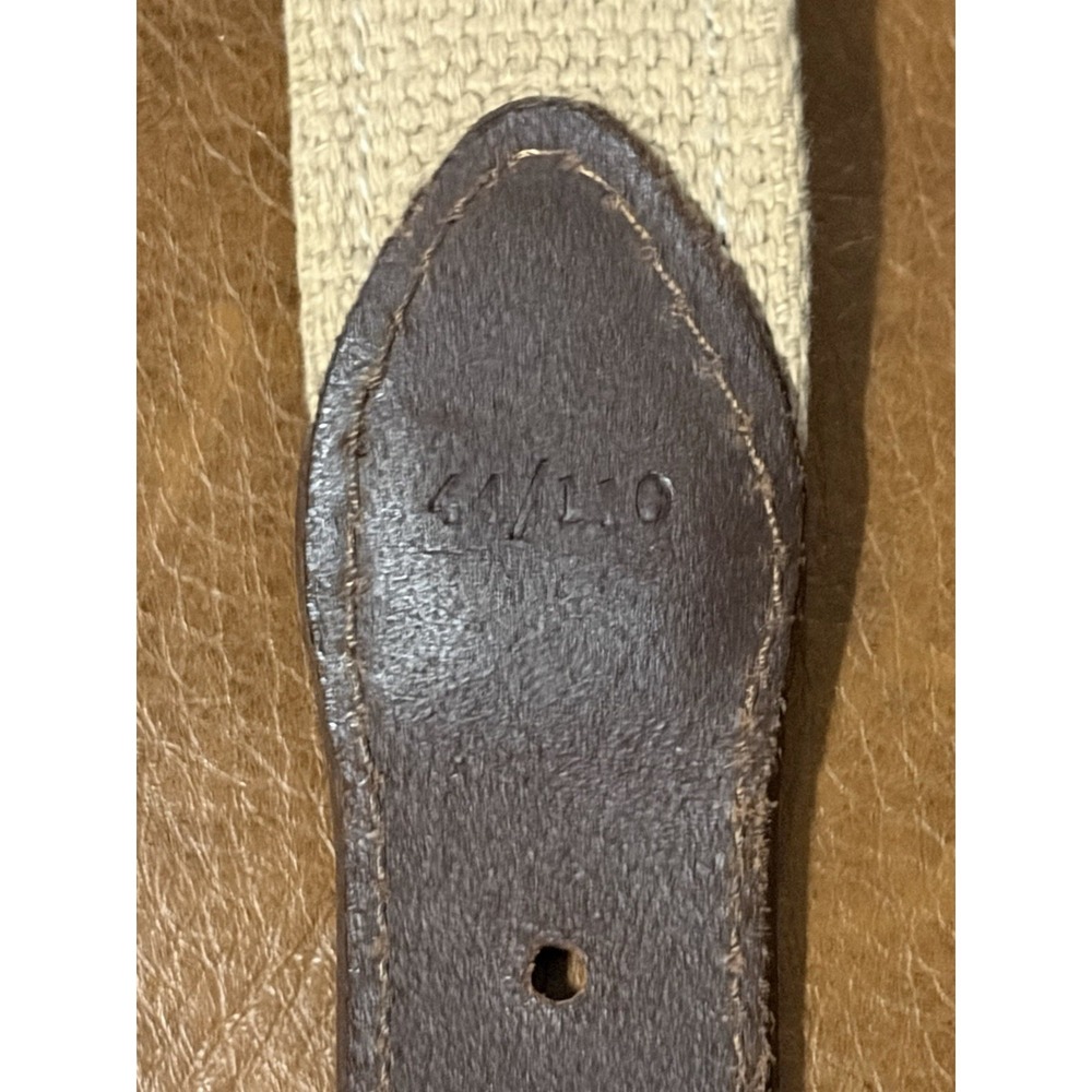 Belted Cow Co Nautical Sailboat Ribbon Club Belt Mens 44 Leather Preppy Yacht - Picture 5 of 7